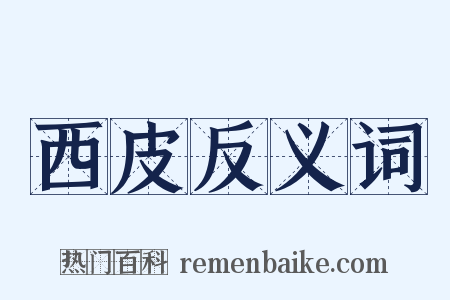 西皮反义词是什么意思的图片